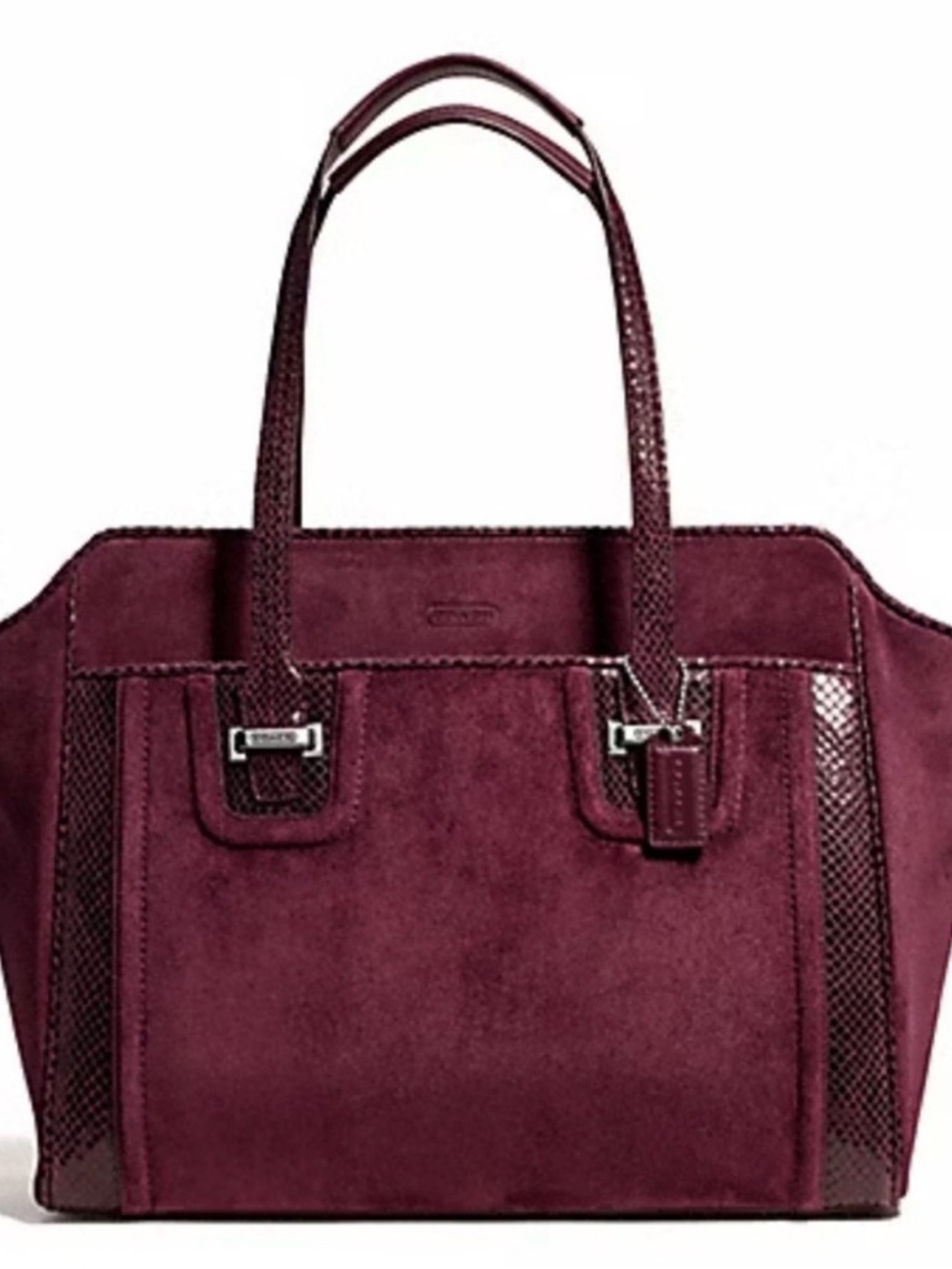 LIKE NEW Coach Taylor Suede Alexis Carryall Satchel Bag 17x13x5 - Picture 3 of 13